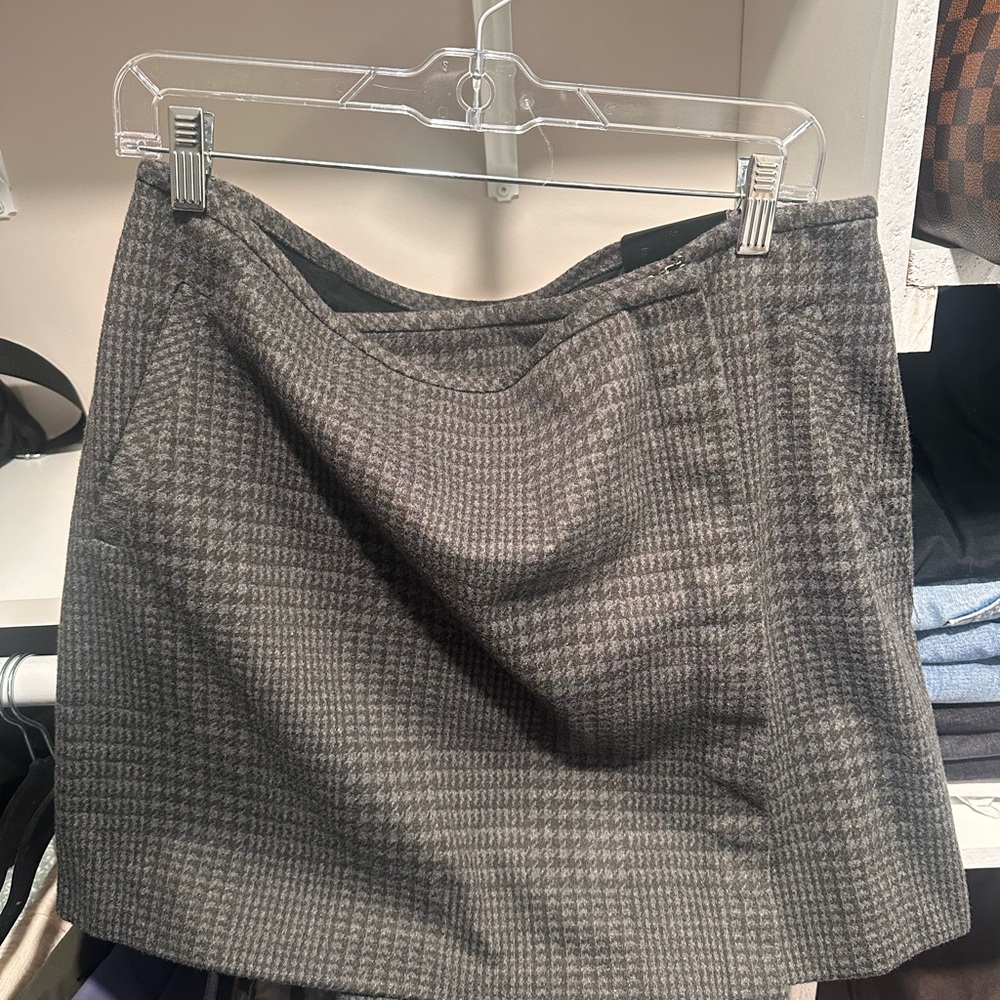 Banana Republic Gray Wrap Mini Skirt for Work